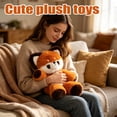 thumbnail image 6 of Plush Toy Soft Stuffed Raccoon Animal 9.8 inch 1 Pack Cute Fluffy Orange Raccoon Plush for Toddlers Bedroom Nursery Decoration Ideal Birthday Christmas Surprise Gift for Plush Animal Lovers, 6 of 6