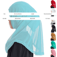 thumbnail image 3 of CPNG Instant Hijab Scarf Kids Full Neck Cover Head Scarf Headwear Pre-teen Headscarf One Piece Junior Muslim Hijab Cap Long Scarf Wrap Islamic Turban Headwrap, 3 of 7