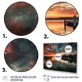 thumbnail image 3 of Designart "Sunset Over Port III" Modern Landscape Beach Canvas Wall Art, 3 of 5