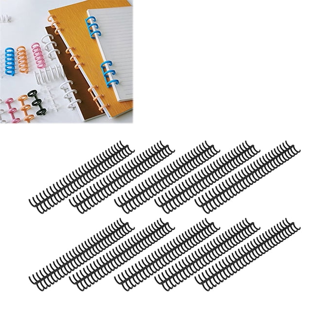 30 Anillos De 19 Mm Peine De Unión Para Papel A4 B5 A5, 150 Láminas De Capacidad, 10 Piezas De Espinas De Plástico Para Cuadernos De Hojas Sueltas, Informes, Presentaciones