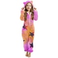 thumbnail image 2 of Cowsor Girls' Ultra Soft Hooded Pajama - Long Sleeve Warm Romper, Breathable Fabric, Cozy Fit for Nighttime Sleep & At-Home Relaxation, 2 of 6