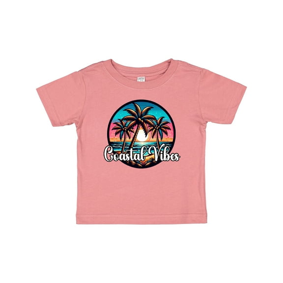 Inktastic Tropical Vacation Coastal Vibes Quote Girls Baby T-Shirt