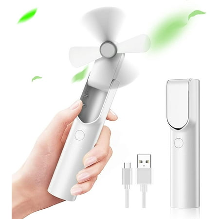 

Protable Handheld Fan for Girls Women Men Indoor Outdoor Travel Pocket Fan Silent USB Rechargeable Cooling Fan Desk Fan Speed Adjustable 4800 mAh Handheld fan Battery Operated Power Bank Electric