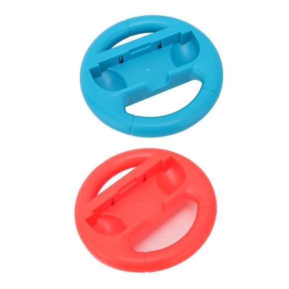 Racing Steering Wheel, Soft Rubber Pad Comfortable Grip Superior Performance Steering Wheel  for Switch Red+Blue