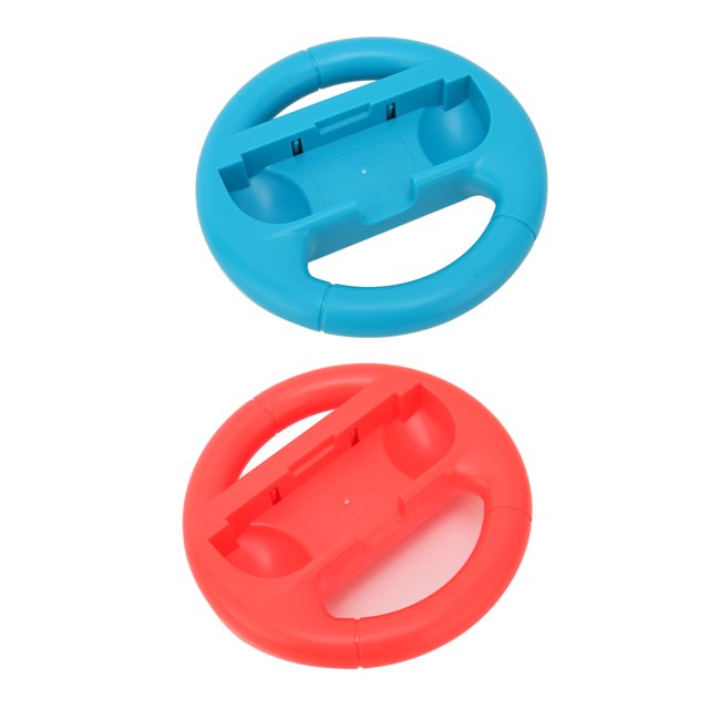 Steering Wheel, Soft Rubber Pad Racing Steering Wheel for Switch Red+Blue,Black,White