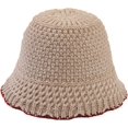 thumbnail image 4 of CoCopeaunts Solid Color Bucket Hats for Women Winter Warm Windproof Knit Fisherman Cap Soft Outdoor Fishing Cap for Girls, 4 of 8