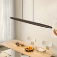 thumbnail image 5 of 39" Streamline Wooden LED Pendant Light with Remote – Adjustable Hanging Fixture for Dining Room, Kitchen & Living Room (Walnut Finish), 5 of 10