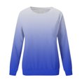 thumbnail image 3 of Sweatshirts for Women , Womens Sweatshirts without Hood Casual Gradient Printed Pullover with Pockets Autumn Long Sleeve Tops Crewneck Sweaters Loose Fit Sweatshirt Comfy Elegant Sweatshirtss, 3 of 4