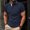 Navy, variant on WIZUTIZ Men's Button-Down Shirt Solid Color Short Sleeve Turndown Collar Everyday Shirt Moisture Wicking Breathable Lightweight Summer Sports Top