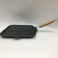 thumbnail image 2 of Versatile Preseasoned Cast Iron Grill Pan with Foldable Handle - 11 Square!, 2 of 9