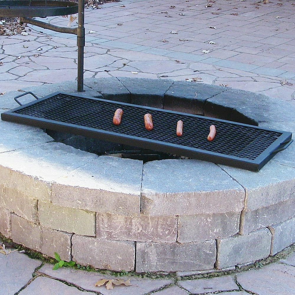 Sunnydaze Cooking Grate X Marks Heavyduty Steel Rectangle Fire Pit