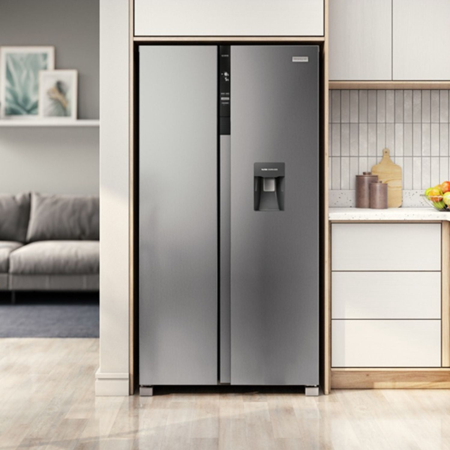 Frigidaire Side-by-Side Double Door Refrigerator, Gray