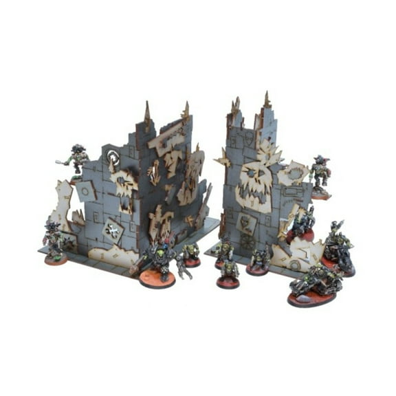 4Ground Skrapheap Ruins - Small L-Shape x2 (Pre-Painted) New