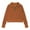 Brown, variant on KAUOD Girls Cropped Pullover Sweatshirts Plain Preppy Half Zip up Collar Hoodie Sweatshirts Kids School Casual Tops Clothes