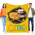 thumbnail image 1 of CatDog anti-pilling, suave, ligera, esponjosa y acogedora de lujo para hogar y cocina – Perfecta para niños y adultos,130X150cm, 1 of 6