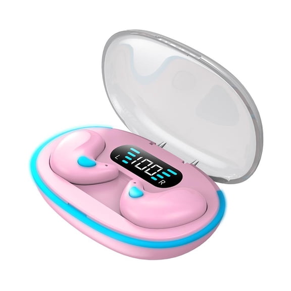 Bluetooth Invisible Sleep Earbuds Wireless, Small Sleeping Headphones Noise Cancelling Flat Earphones, for Side Sleeping Sleepers, 24H Playtime with LED Power Display (Blue)