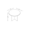 thumbnail image 5 of 42W Round Conference Table with Wood Base in Hansen Cherry - Engineered Wood, 5 of 6