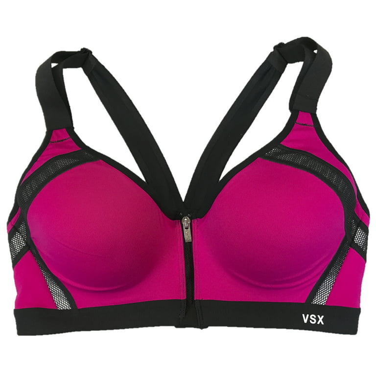 Victoria's Secret Incredible Front Close Sports Bra 32DD Pink Reflective