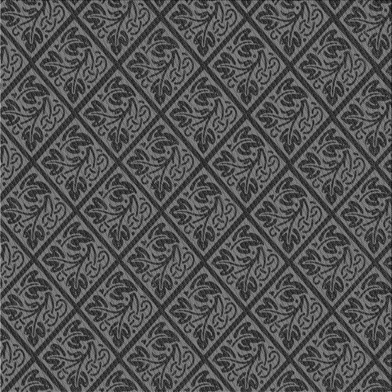 Ahgly Company Indoor Square Patterned Charcoal Black Area Rugs, 6' Square