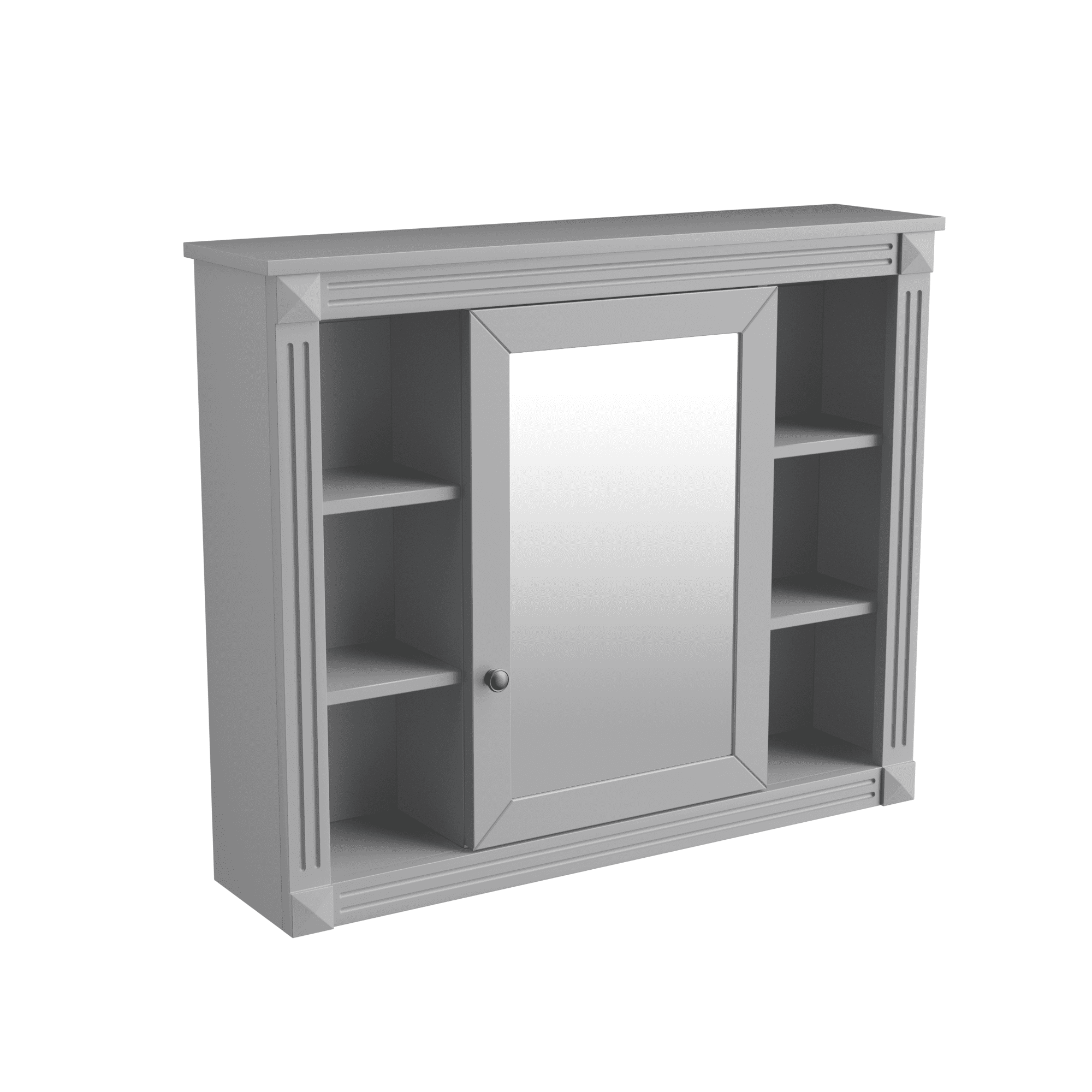 Harper & Bright Designs 36'' Bathroom Vanity Cabinet with Sink Combo Set and Mirror Cabinet, Modern Bathroom Storage Cabinet with 2 Soft Closing Doors and 2 Drawers, Grey