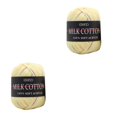 thumbnail image 3 of Moyic Hilo de 3 capas para tejer a mano, 50g por bola, bufanda, Almohada, manta, ganchillo, , algodón de leche 21 # 2Conjunto, 3 of 6