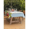 thumbnail image 2 of Outdoor Tablecloth with Umbrella Hole and Zipper, Easter Rectangle Table Cloth 60x84 Inch Waterproof Tablecloth, Wooden Bunny Colorful Eggs Spring Floral Botanical Picnic Table Cover for Patio, 2 of 7