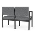 thumbnail image 5 of Lesro Lenox Steel Fabric Reception Waiting Room Guest Loveseat in Charcoal/Adler Gray Flannel, 5 of 5