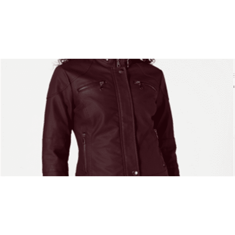 Women's Distressed Faux Leather Bomber Jacket - Wild Fable Black Xxs