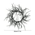 thumbnail image 3 of Artificial Black Twig Wreath with Glitter Bats - Handmade Sparkling Hanging Decorations for Front Door, Indoor/Outdoor Halloween Party, 18in, 3 of 6