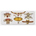 thumbnail image 1 of Ethnic Kitchen Mat, Tribes Animal Totems Cultures Sketch Art, Plush Decorative Kitchen Mat with Non Slip Backing, 47" X 19", Pale Coffee Amber White, by Ambesonne, 1 of 1