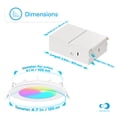 thumbnail image 5 of Infibrite 4 Inch Wifi Smart Ultra-Slim LED Ceiling Mount Recessed Light 9W 810LM Dimmable Retrofit with Junction Box, 5 of 11