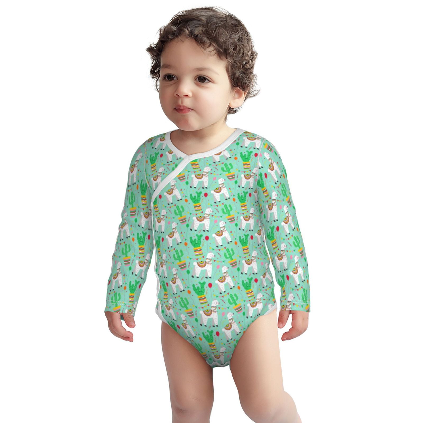 Xecao Cute Alpaca 1 Print Baby unisex-baby Cotton Long-sleeve Bodysuits-3 Months