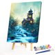 thumbnail image 5 of Kit de pintura por números, arte al óleo artesanal, cuadro de castillo forestal, decoración de pared del hogar, 30x40cm, 5 of 9