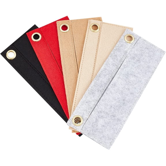 5 Colors Felt Insert Organizer Women Clutch Bag Convertible Lined Pochette Envelope Bag Insert with Eyelet Inner Pocket for WOC Purse 6.69x2.76 Inch