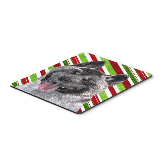 Carolines Treasures SC9480MP "Akita Candy Cane Holiday Christmas Mouse Pad Hot Pad or Trivet" Large multicolor