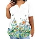thumbnail image 1 of MKLEKYY Playeras Oversize Camiseta Informal De Manga Corta Con Bolsillo Y Cuello En V Holgado De Talla Grande Para Mujer Talla L, 1 of 3