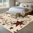 thumbnail image 4 of Area Rug for Living Room, Vintage Country Non-Slip Indoor Large Carpet for Bedroom/Dining Room, Vintage Rustic Texas Stars Plants Branch Washable Low-Profile Rectangle Floor Runner Rugs - 6 x 9 Ft, 4 of 8