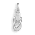 thumbnail image 1 of .925 Sterling Silver Oxidized 3D Polished Sandal Charm, 1 of 1