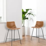 Poly & Bark Paxton 24” Counter Stool in Tan (Set of 2) - Walmart.com