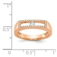 thumbnail image 3 of Solid 14k Rose Gold Polished Diamond Ring (1/5ct.) - Size 8.5, 3 of 3