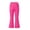 Hot Pink, variant on Girls Cargo Flare Pants Bell Bottom Leggings with Pockets Elastic Waist Stretch Bootcut Trousers for Daily Wear (5-15 Years)