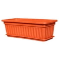 thumbnail image 1 of Flower Window Pp Resin Rectangular Window Planters Vegetables Growing Container Garden Flower Plant Pot for Balcony with Tray, 1 of 2