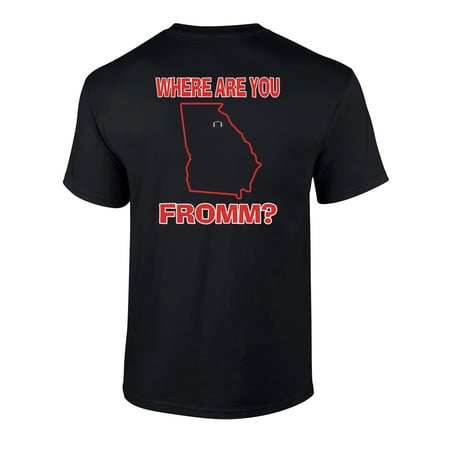 Georgia State Outline Football Where Are You Fromm Adult T-Shirt