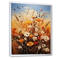 thumbnail image 2 of Designart "Orange Yellow Seasonal Flowers Seasonal composition II" Floral Floater Framed Wall Art Living Room, 2 of 7
