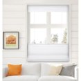 thumbnail image 3 of Arlo Blinds Thermal Room Darkening Fabric Roman Shades Top Down Bottom Up, Color: Pure White, Size: 26.5"W x 48"H, 3 of 6