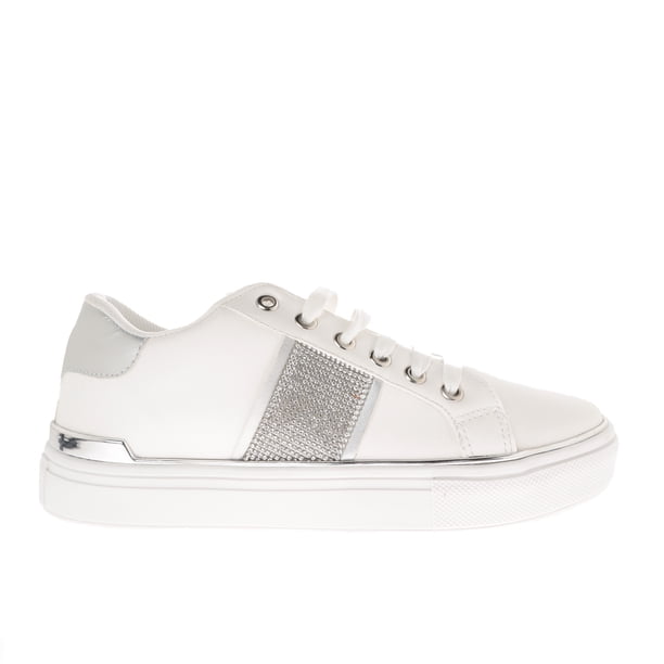 Tenis Aitana color blanco con aplicación de brillos 25.5 Dorothy Gaynor Tenis Aitana color blanco con aplicación de brillos 25.5