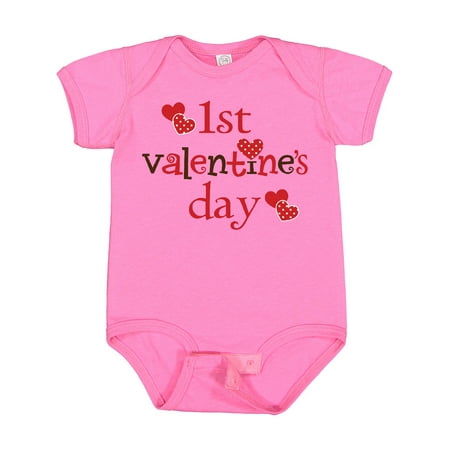 

Inktastic 1st Valentine Day Cute Gift Baby Boy or Baby Girl Bodysuit