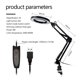 thumbnail image 3 of Lámpara de escritorio con lupa USB 5X Lupa Lámpara de lectura plegable con luz LED MABOTO Lámpara de lupa, 3 of 7