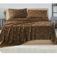 thumbnail image 4 of Full-XL Size Extra Deep Pockets Fitted Sheet Only - 1000-Thread Count 100% Pure Egyptian Cotton, 30 inches Deep Pockets Fitted Sheet, Soft, Sateen Weave - Leopard Print Color, 4 of 7
