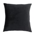 thumbnail image 2 of Funda de cojín de terciopelo liso para sofá, funda de almohada (2 tamaños), funda de cojín para coche, hogar Negro 60 x 60cm, 2 of 9
